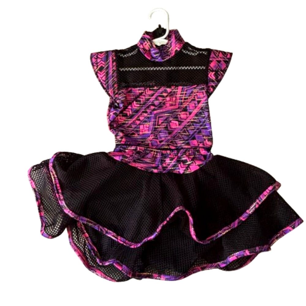 Dansko 2Pc. Nights On Broadway Size Child M Dancewear Mesh Leotard/Skirt #M